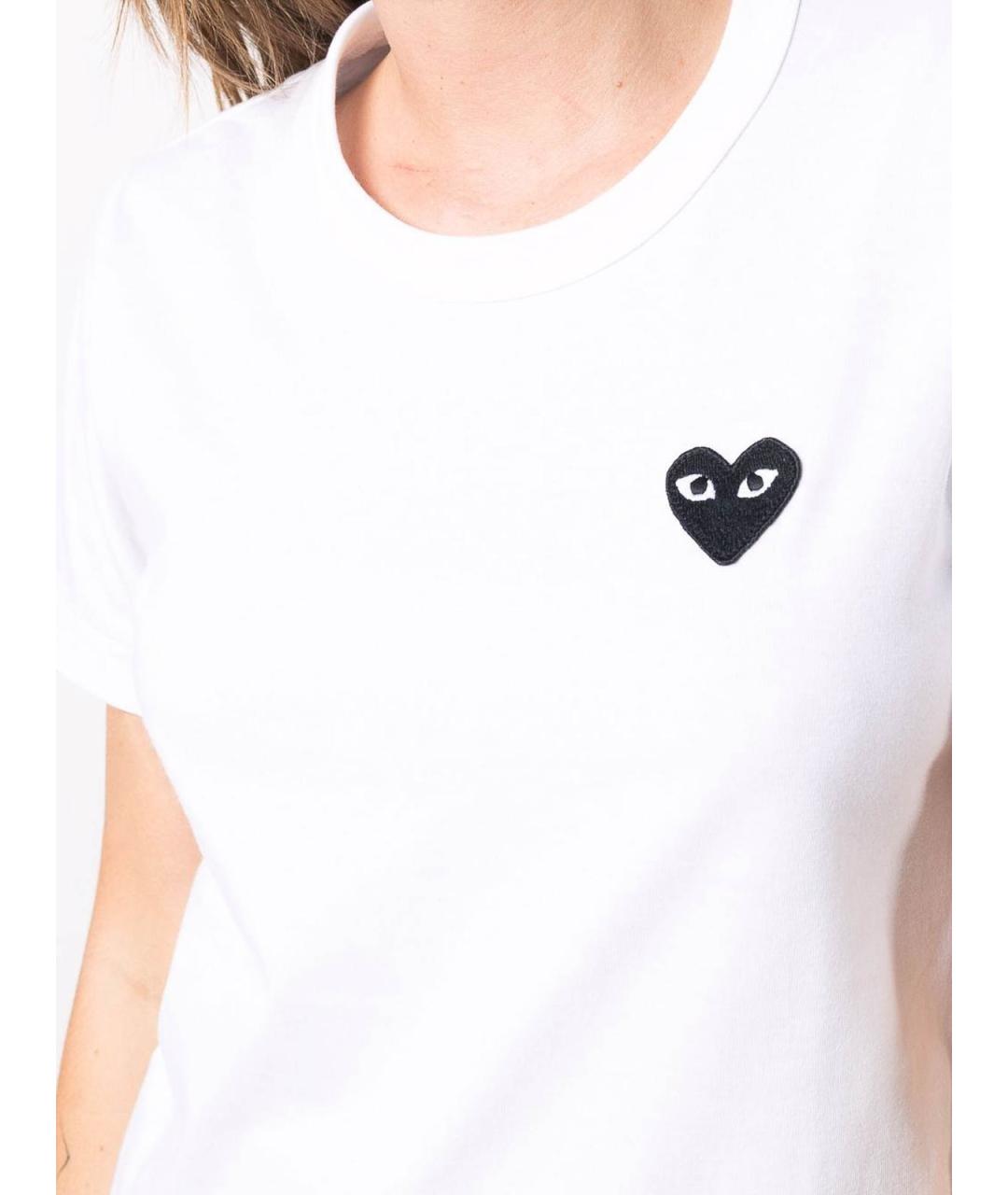 COMME DES GARÇONS Белая хлопковая футболка, фото 5