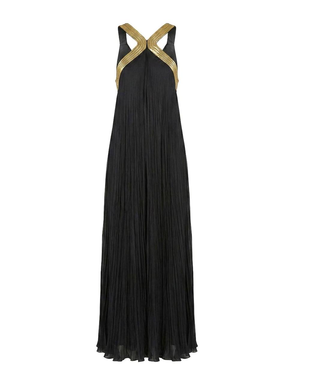 ALBERTA FERRETTI Черное шелковое вечернее платье, фото 1