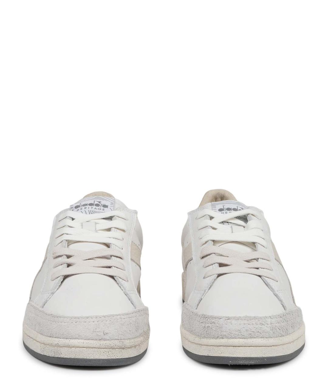 DIADORA HERITAGE Белые кожаные низкие кроссовки / кеды, фото 3
