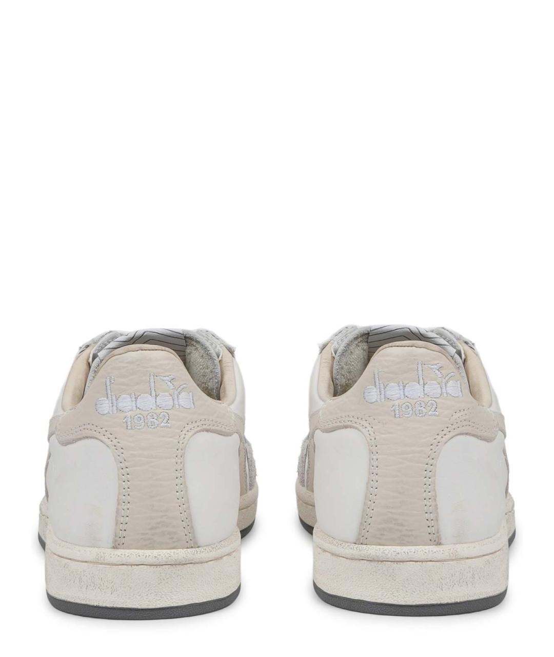 DIADORA HERITAGE Белые кожаные низкие кроссовки / кеды, фото 4