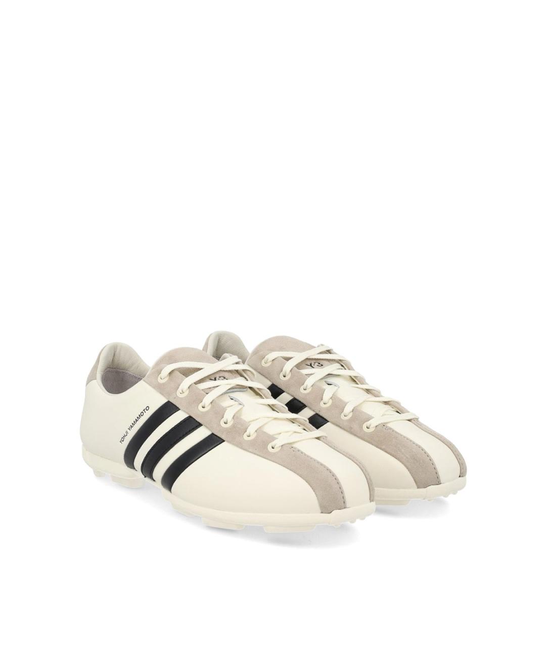 Y-3 Белые кожаные низкие кроссовки / кеды, фото 2