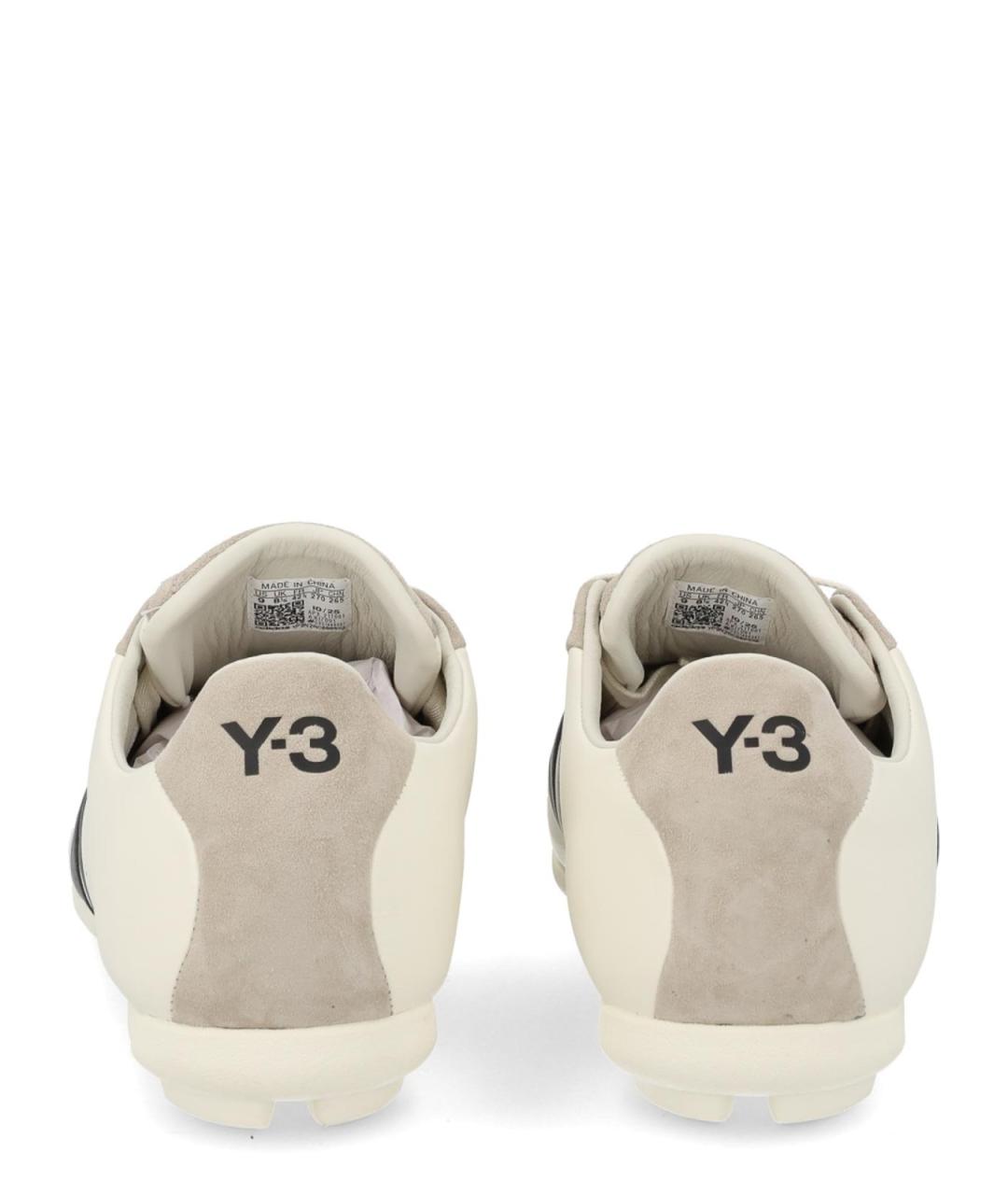 Y-3 Белые кожаные низкие кроссовки / кеды, фото 4