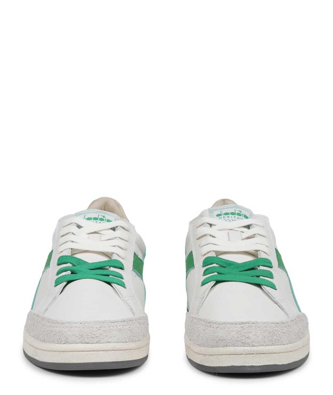 DIADORA HERITAGE Белые кожаные низкие кроссовки / кеды, фото 3