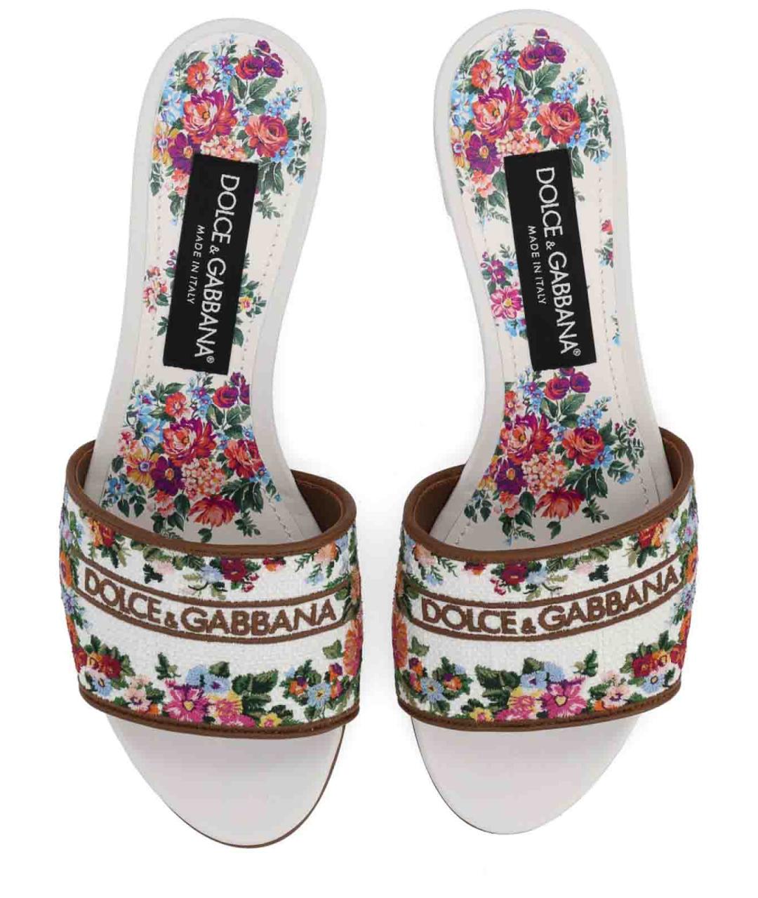 DOLCE&GABBANA Мульти текстильные мюли, фото 5