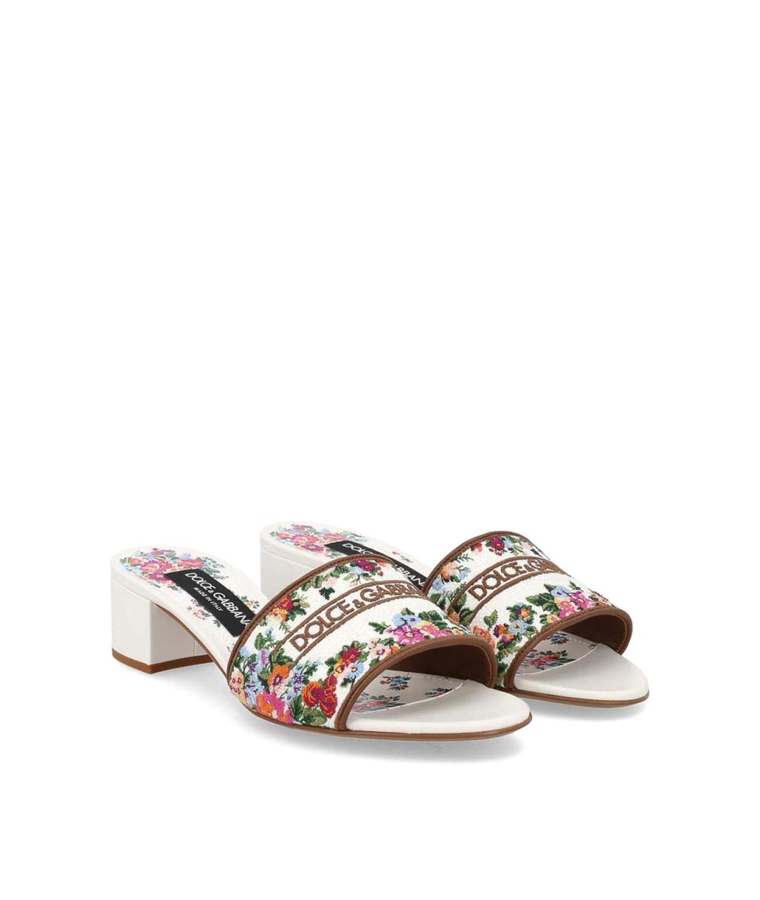 DOLCE&GABBANA Мульти текстильные мюли, фото 2