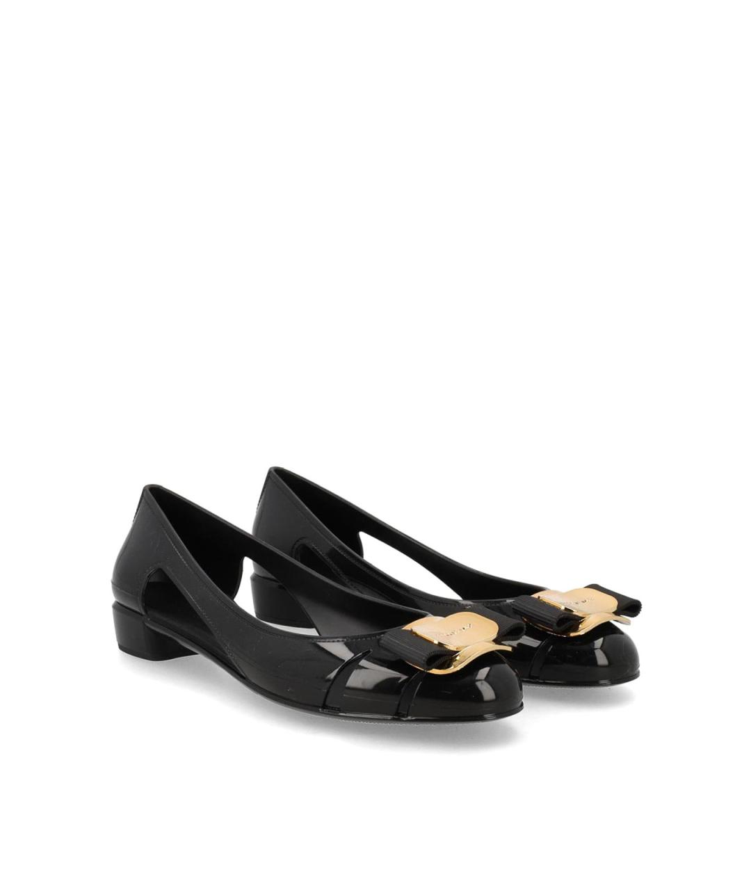 FERRAGAMO Черные балетки, фото 2