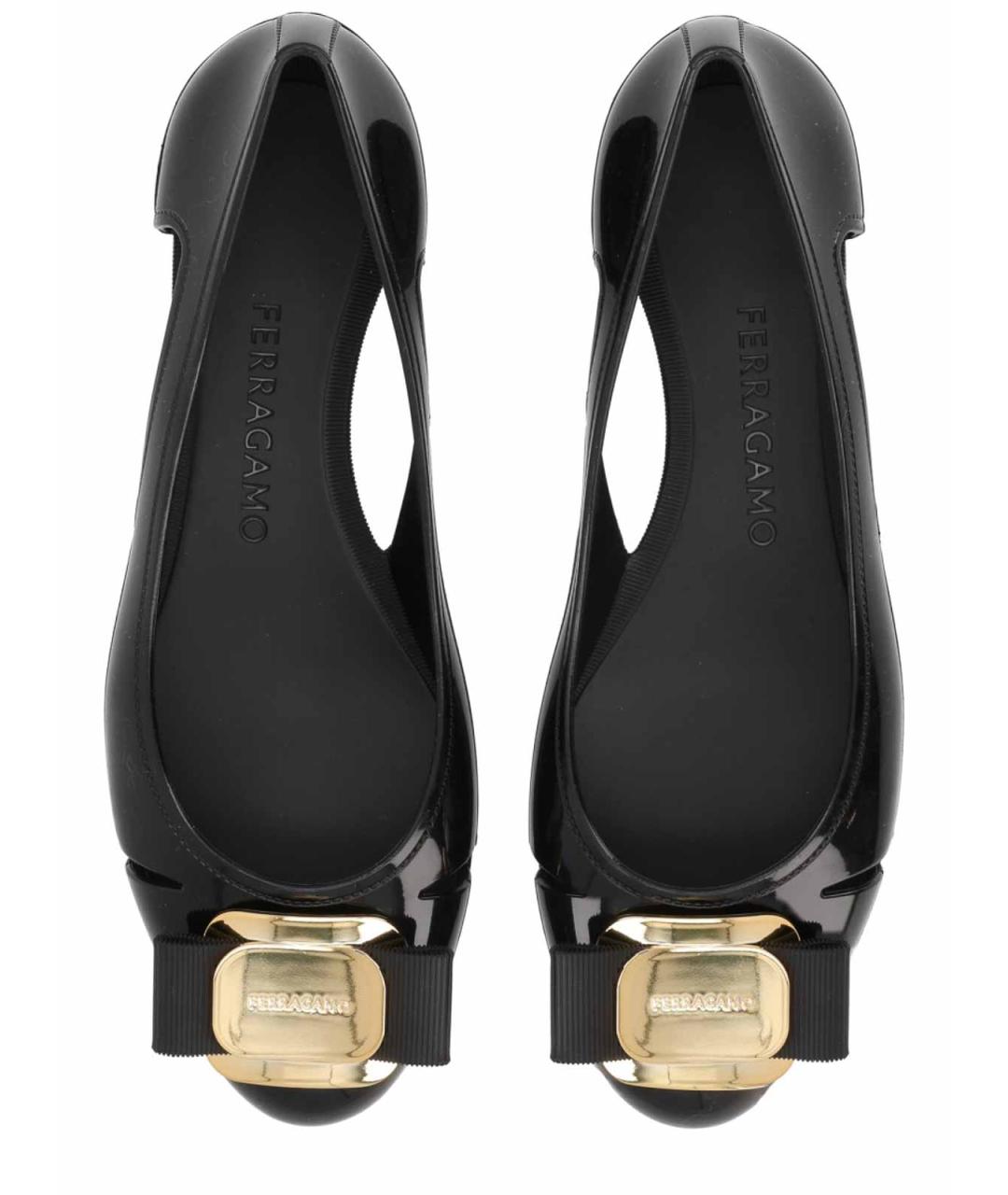 FERRAGAMO Черные балетки, фото 5