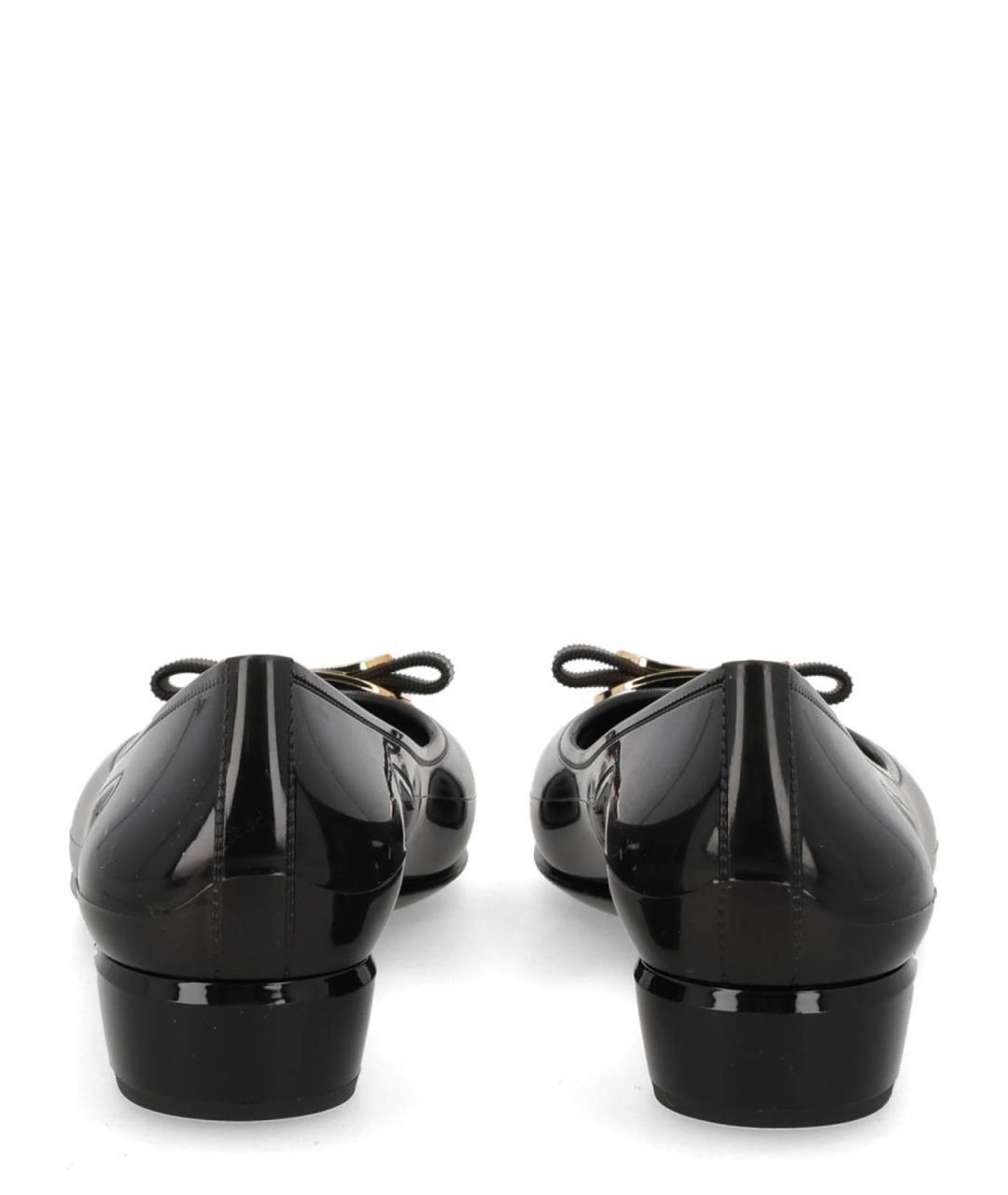 FERRAGAMO Черные балетки, фото 4