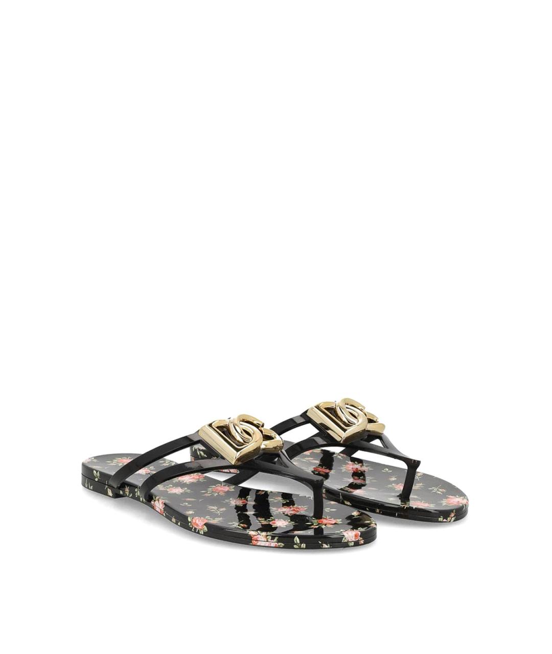 DOLCE&GABBANA Мульти резиновые шлепанцы, фото 2