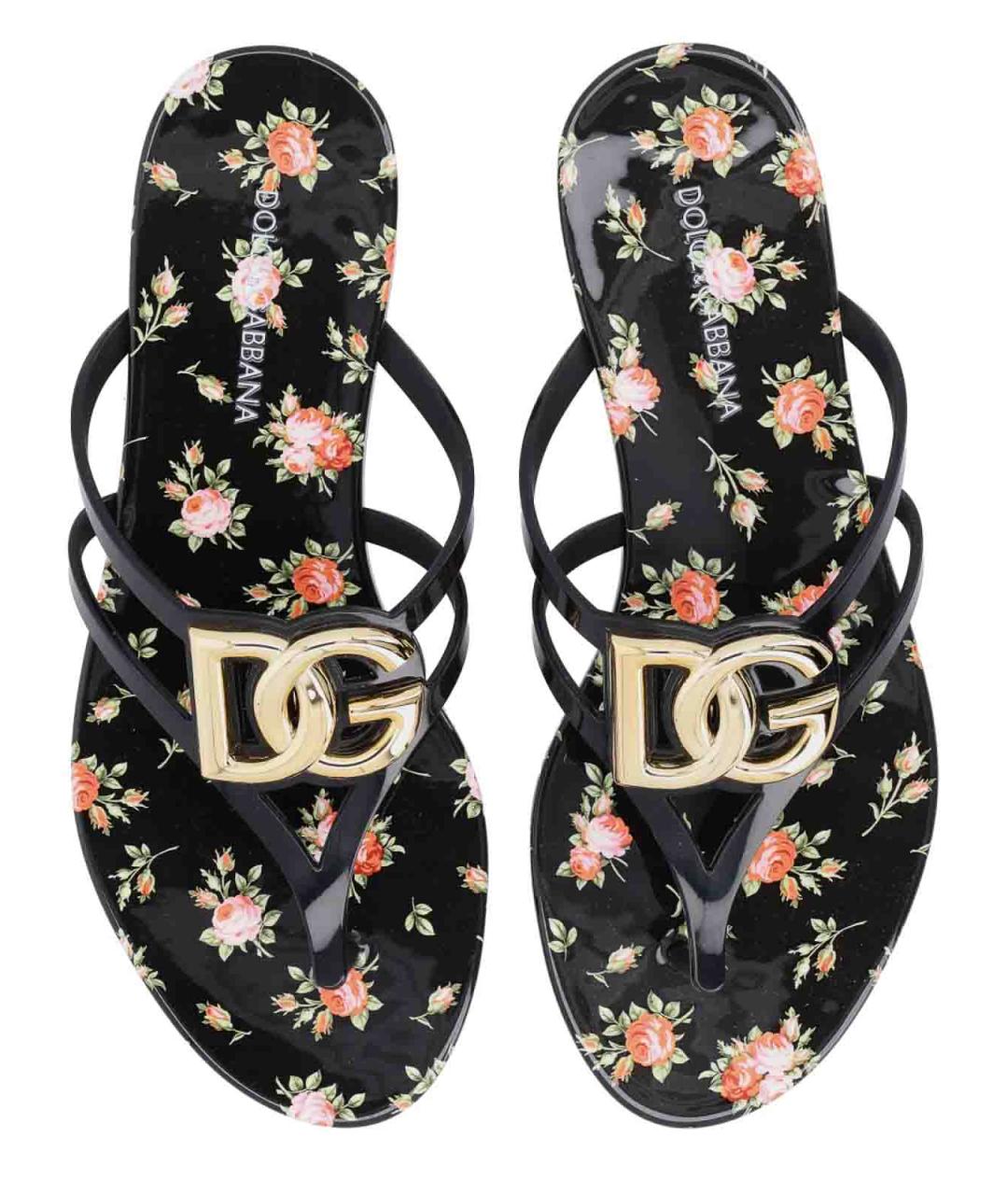 DOLCE&GABBANA Мульти резиновые шлепанцы, фото 5
