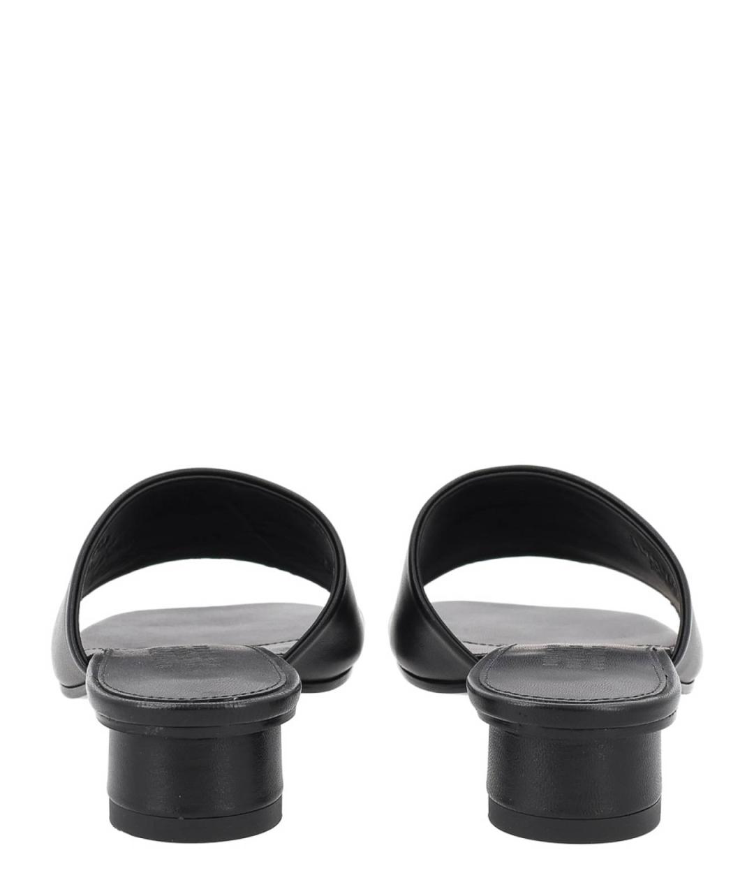 MM6 MAISON MARGIELA Черные кожаные мюли, фото 4