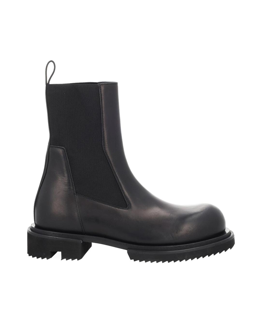 RICK OWENS Черные кожаные высокие ботинки, фото 1
