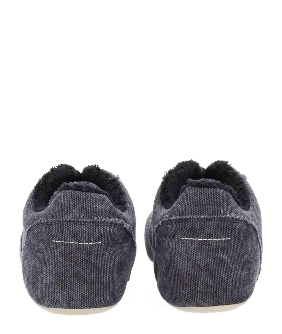 MM6 MAISON MARGIELA Черные текстильные низкие кроссовки / кеды, фото 4