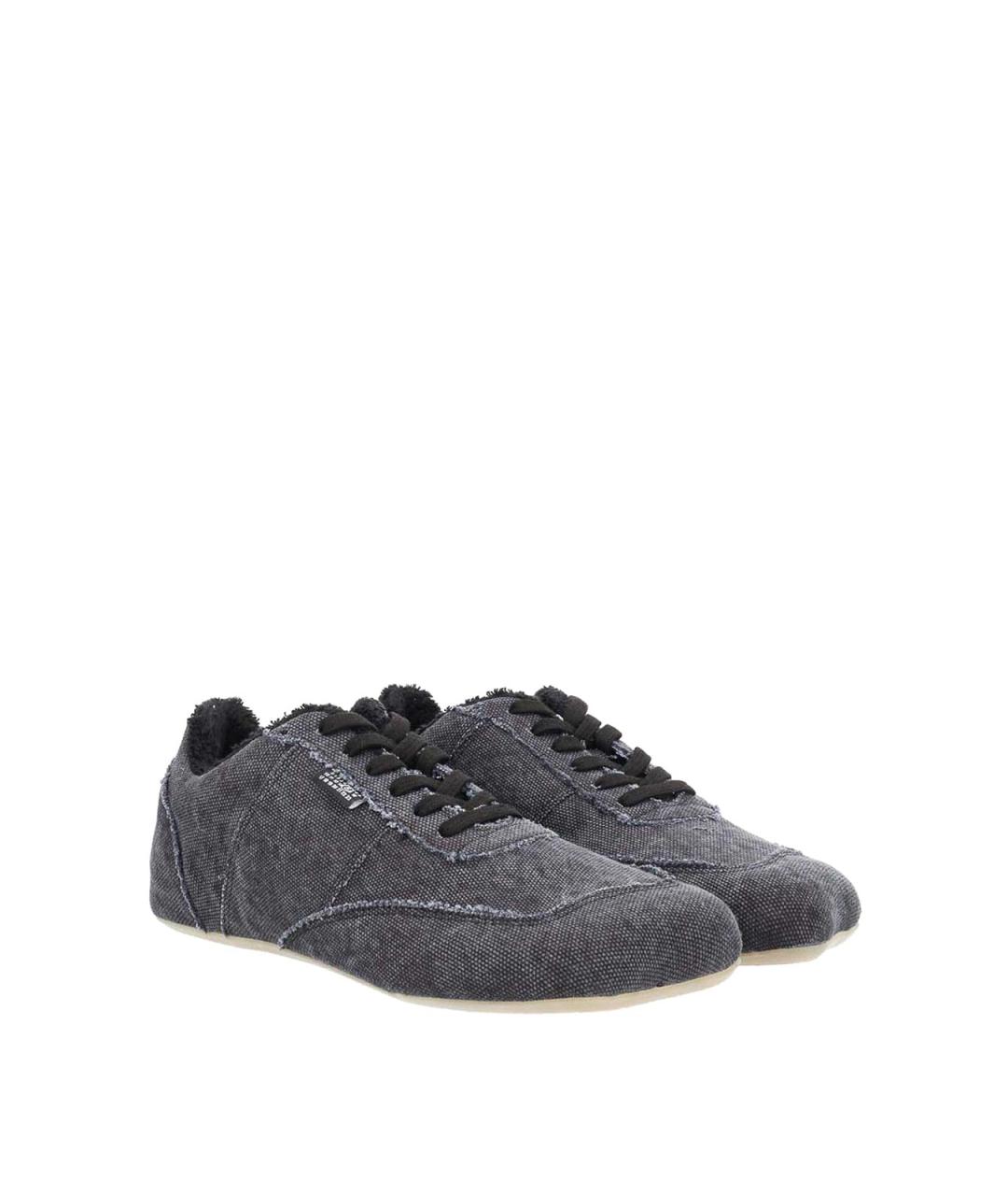MM6 MAISON MARGIELA Черные текстильные низкие кроссовки / кеды, фото 2