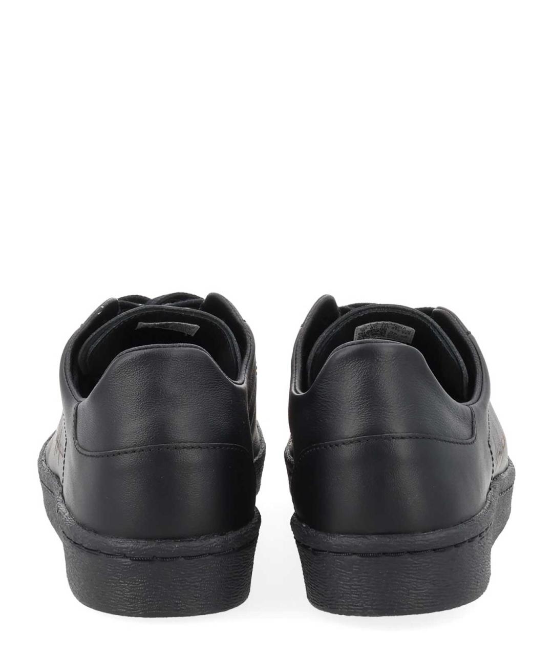 Y-3 Черные кожаные низкие кроссовки / кеды, фото 4