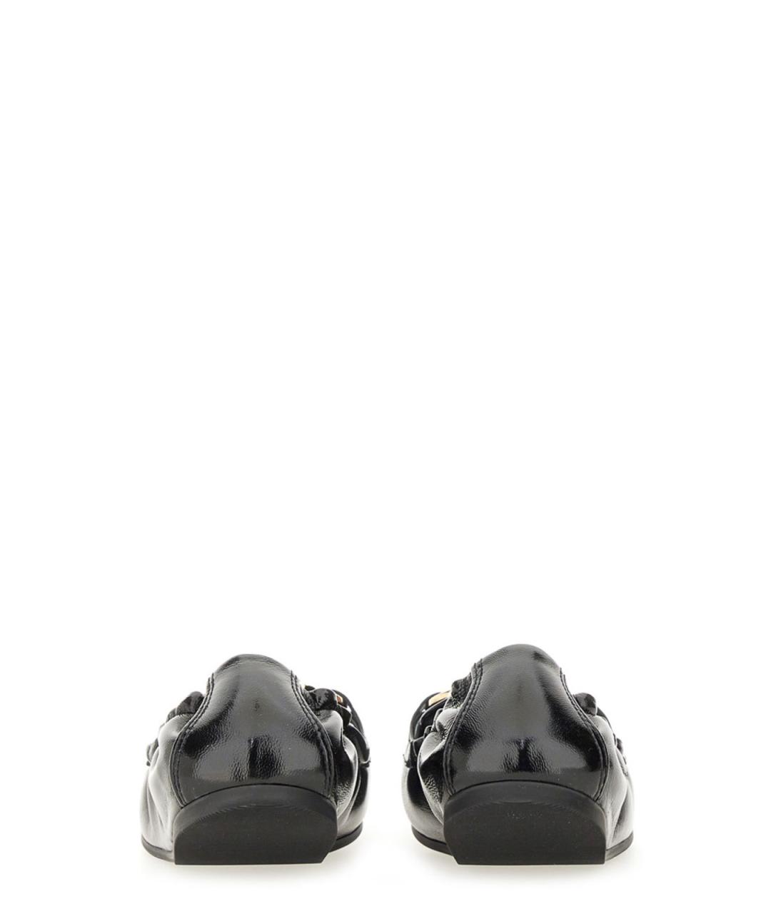 FERRAGAMO Черные кожаные мокасины, фото 4