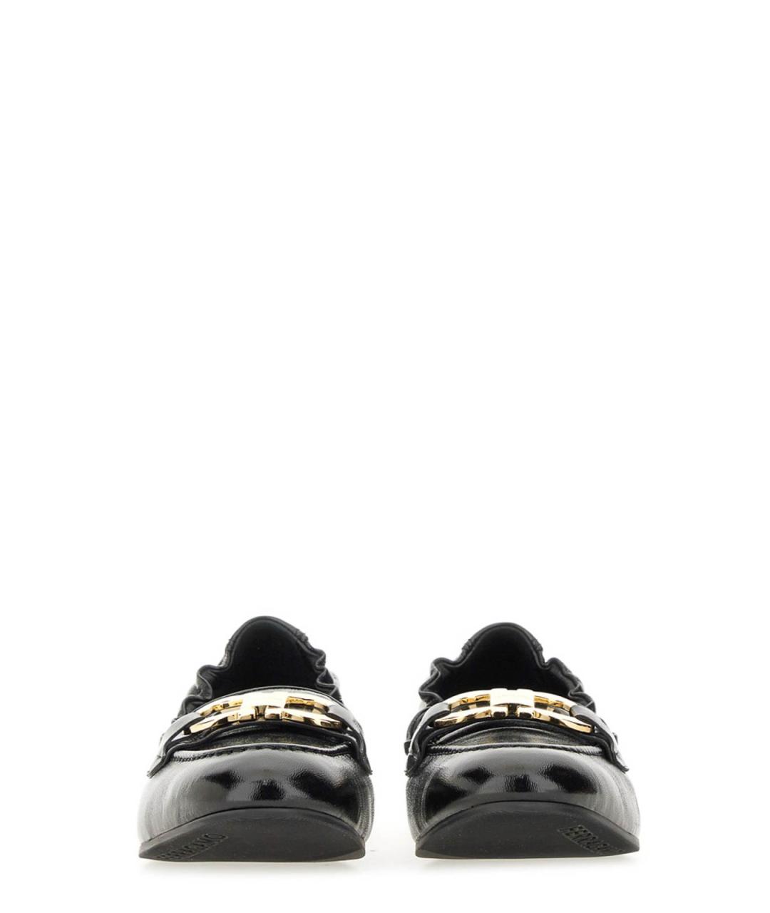 FERRAGAMO Черные кожаные мокасины, фото 5