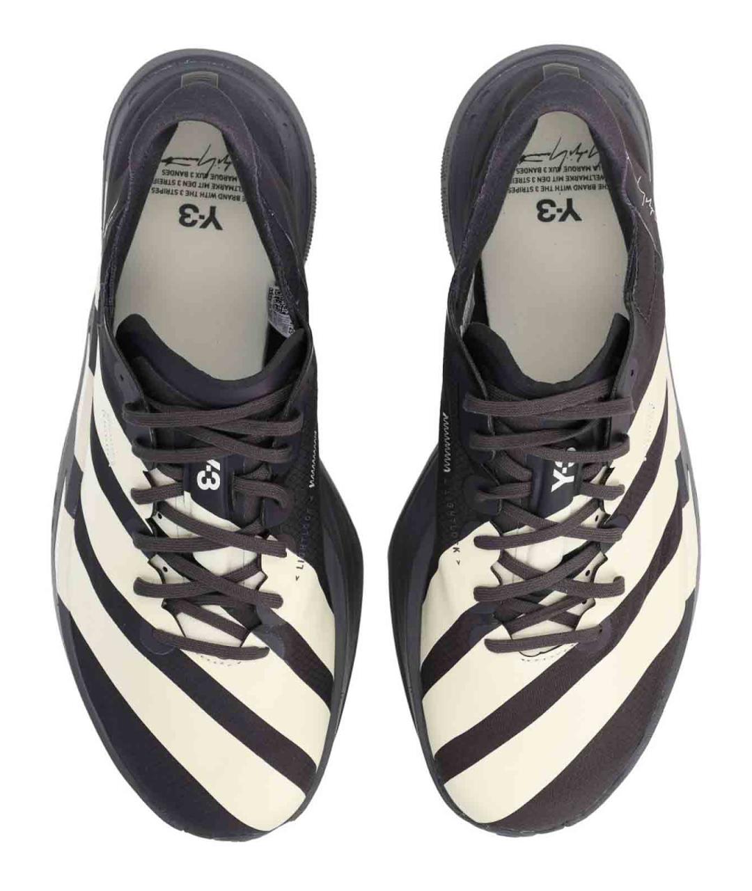 Y-3 Черные текстильные низкие кроссовки / кеды, фото 5