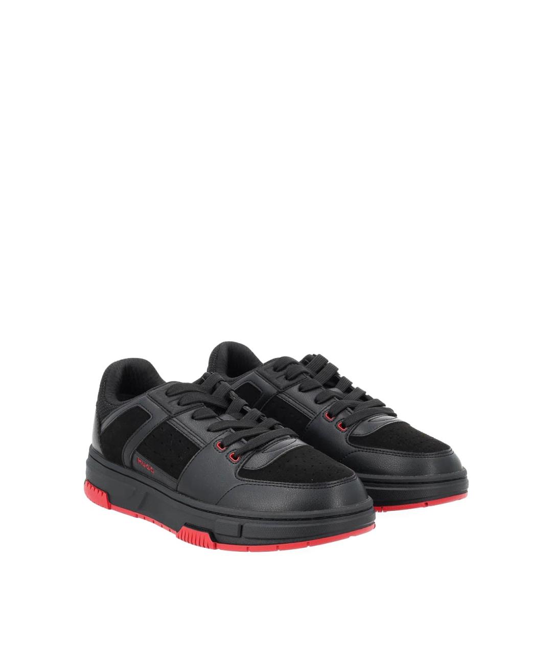 HUGO BOSS Черные синтетические низкие кроссовки / кеды, фото 2