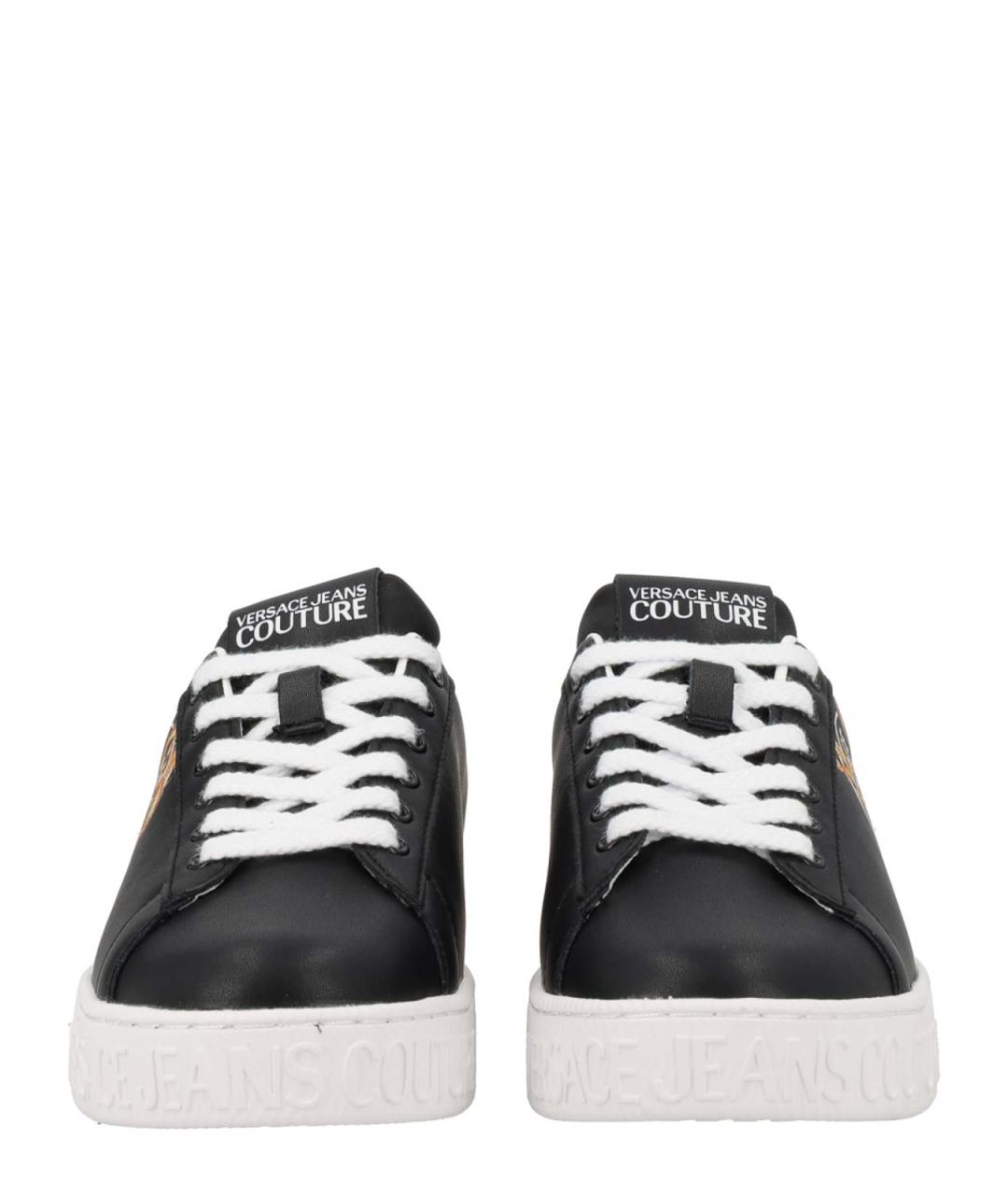 VERSACE JEANS COUTURE Черные кожаные кроссовки, фото 3