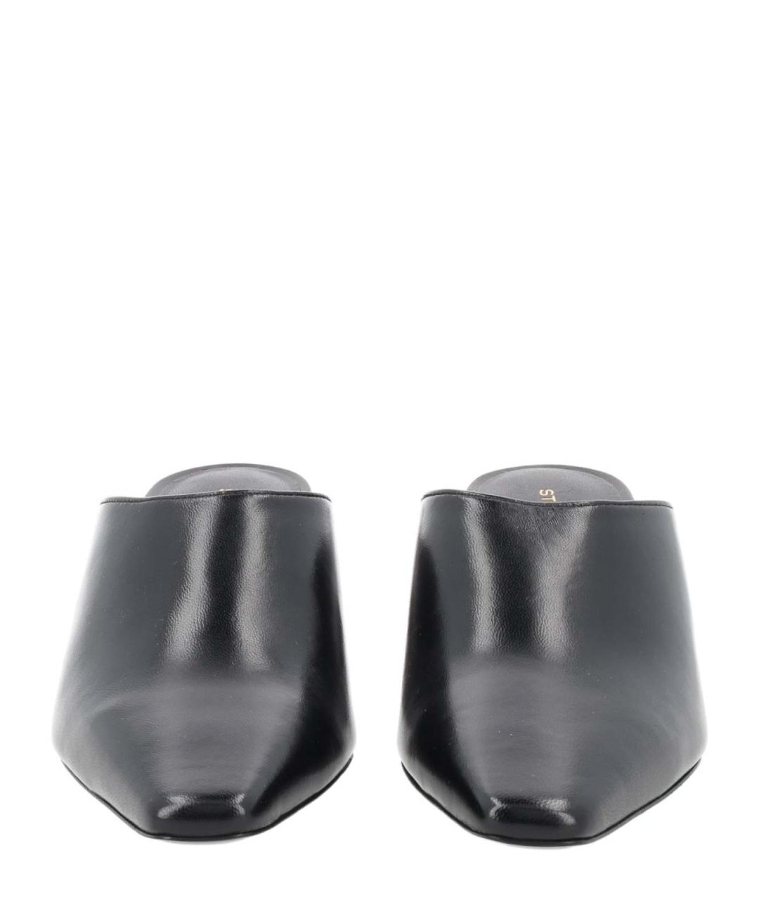 STUART WEITZMAN Черные кожаные мюли, фото 3