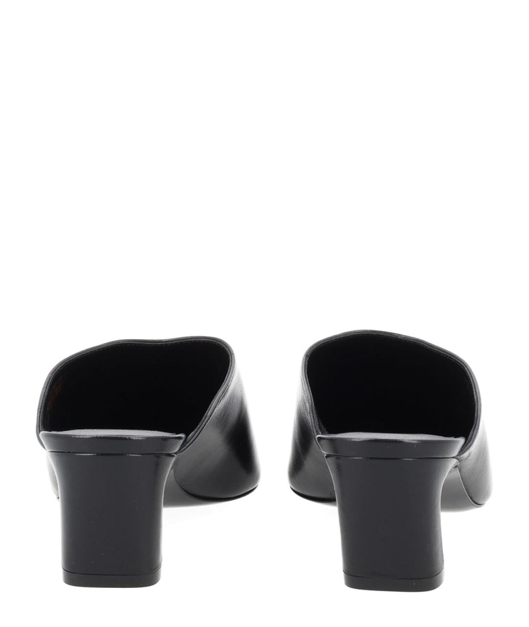 STUART WEITZMAN Черные кожаные мюли, фото 4