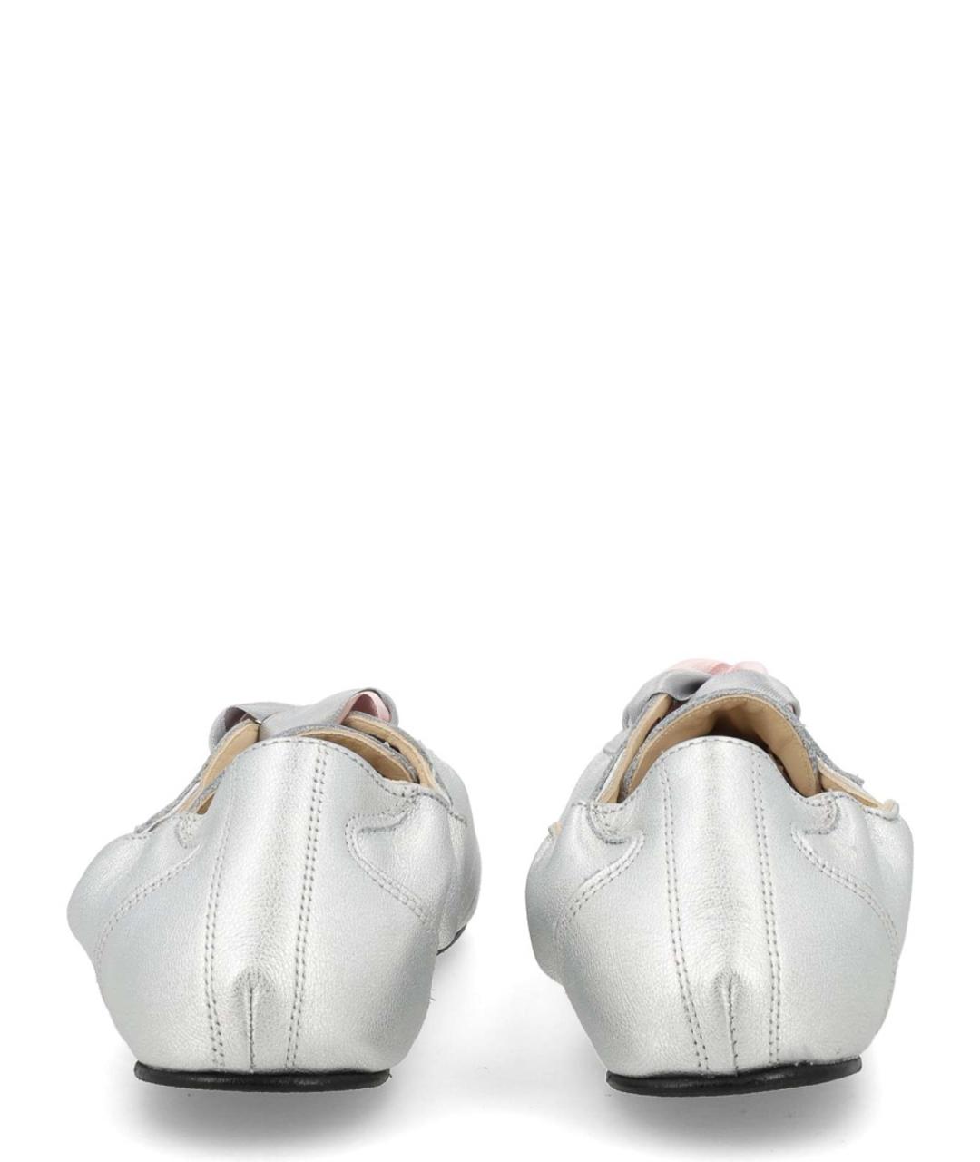 REPETTO Серебряные кожаные кроссовки, фото 4