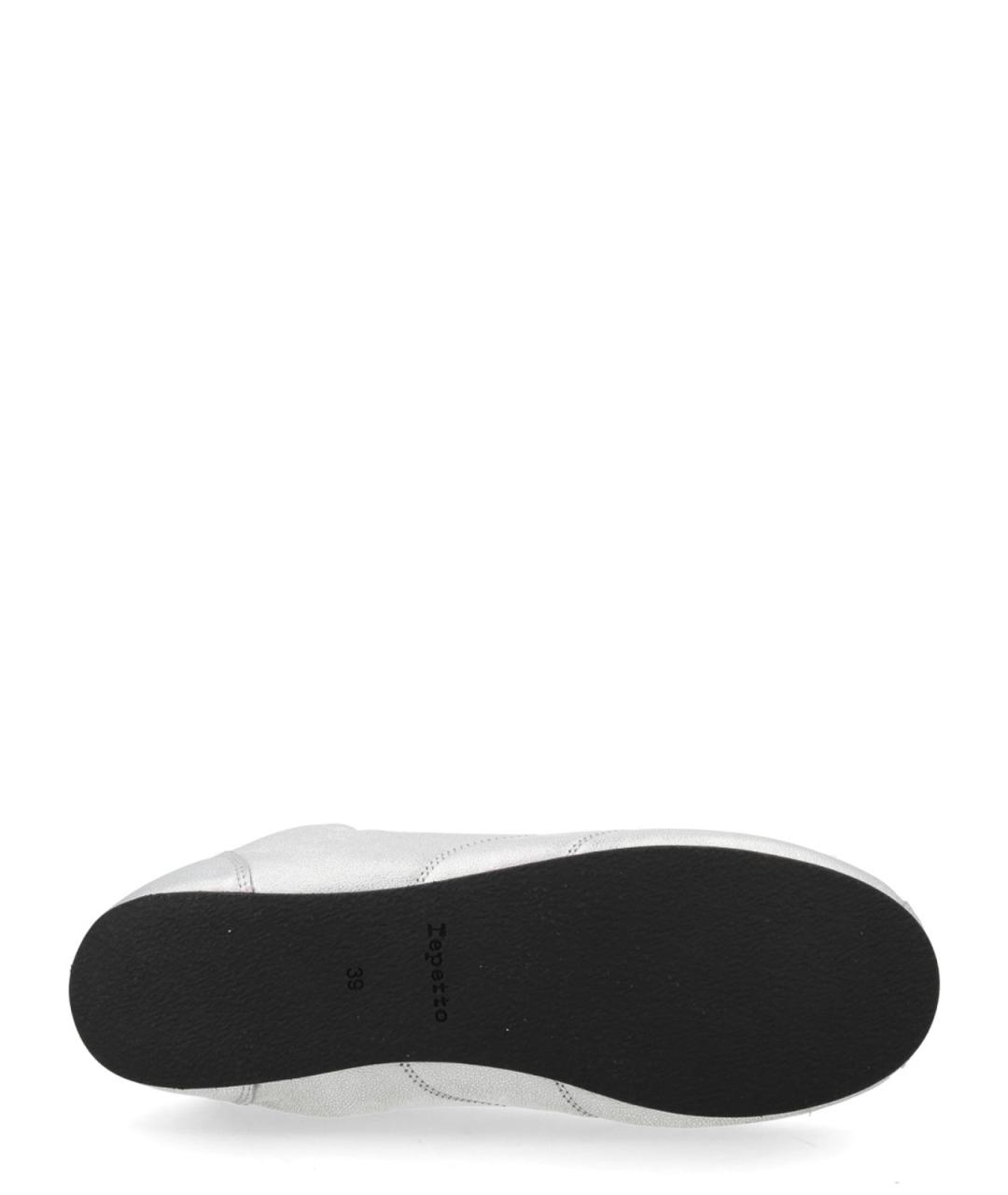 REPETTO Серебряные кожаные кроссовки, фото 6