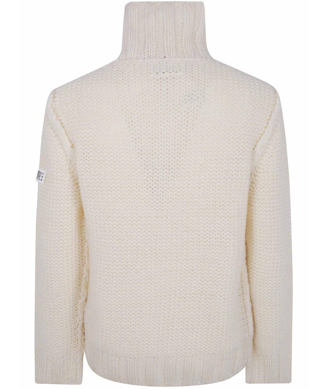 MM6 MAISON MARGIELA Белый хлопковый джемпер / свитер, фото 2