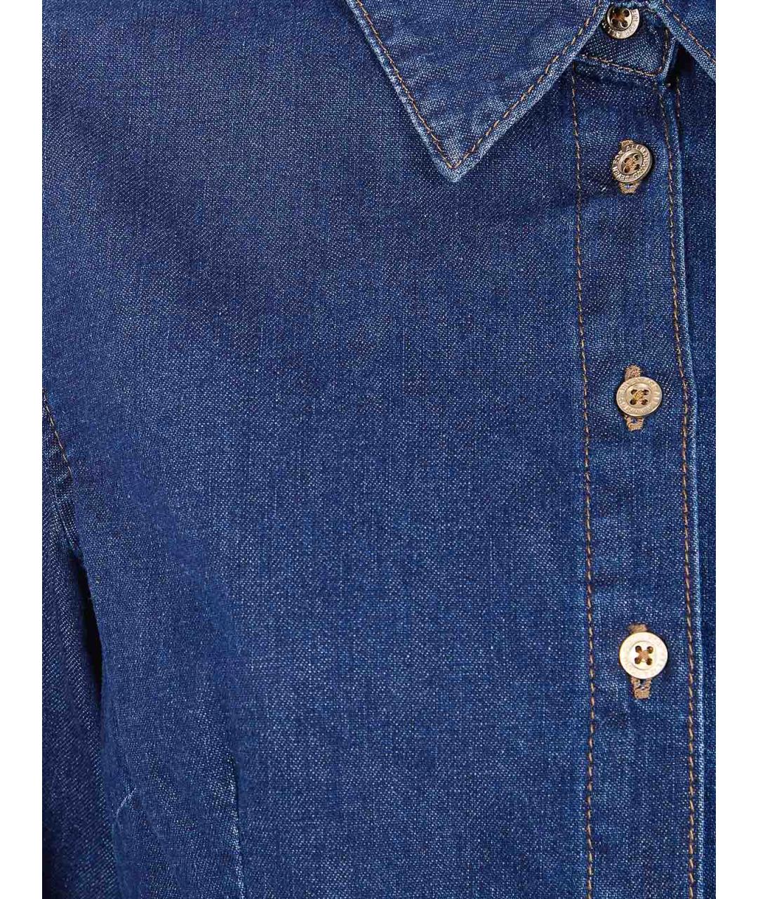 7 FOR ALL MANKIND Синяя хлопковая рубашка, фото 3