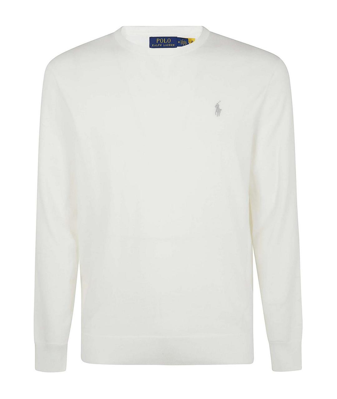 POLO RALPH LAUREN Белый хлопковый джемпер / свитер, фото 1