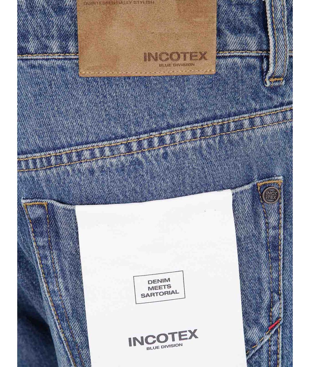 INCOTEX Серые хлопковые прямые джинсы, фото 3