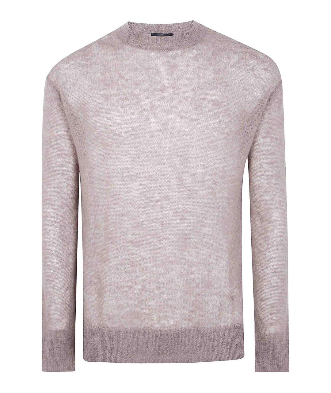 EMPORIO ARMANI Коричневый шерстяной джемпер / свитер, фото 1