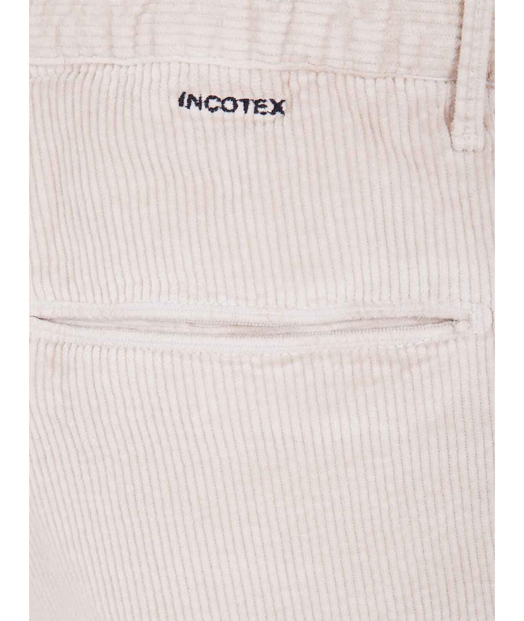 INCOTEX Коричневые хлопковые повседневные брюки, фото 3