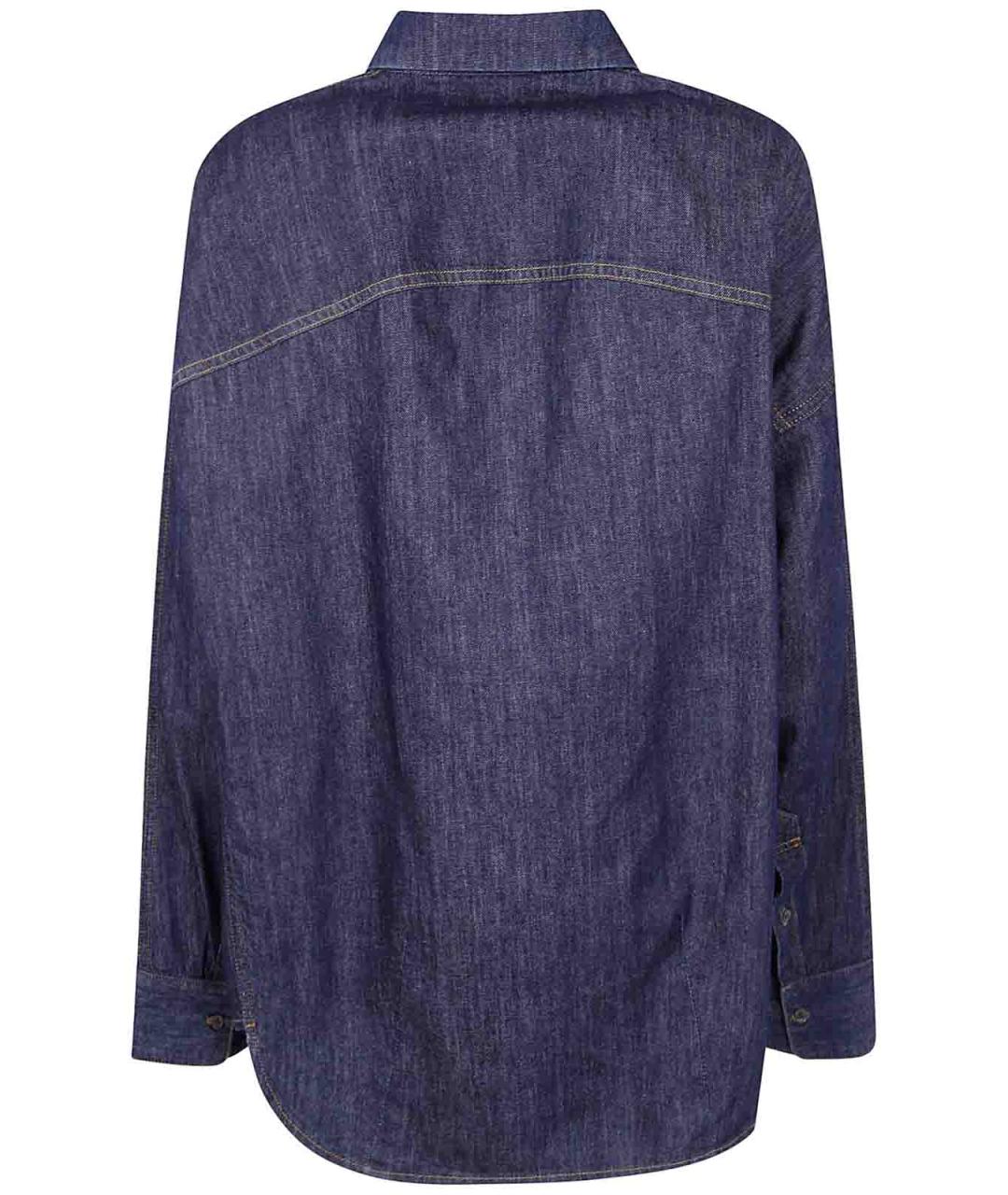 DRIES VAN NOTEN Синяя хлопковая рубашка, фото 2