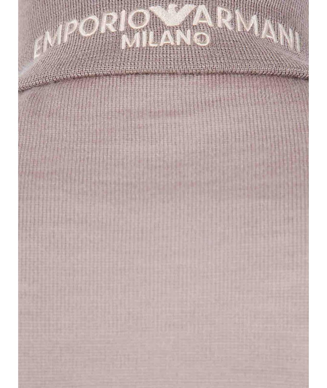EMPORIO ARMANI Коричневый шерстяной джемпер / свитер, фото 3