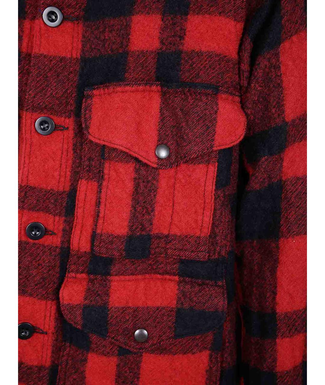 JUNYA WATANABE Красная шерстяная кэжуал рубашка, фото 3