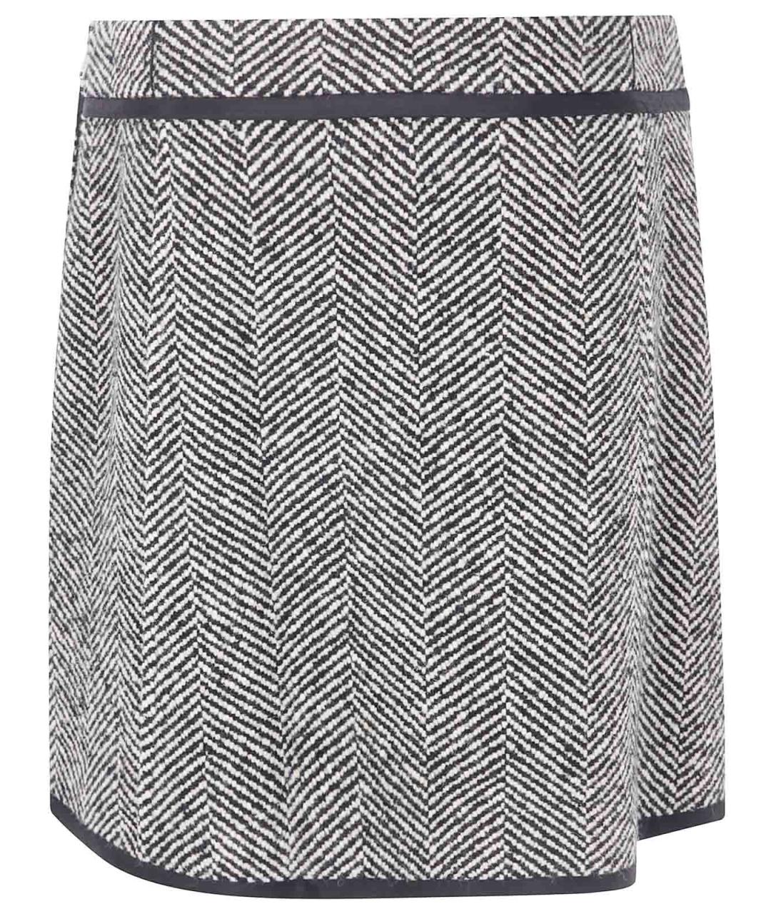 JIL SANDER Серая шерстяная юбка мини, фото 2