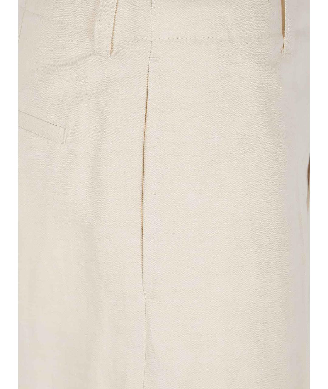 FILIPPA K Бежевые хлопковые прямые джинсы, фото 3