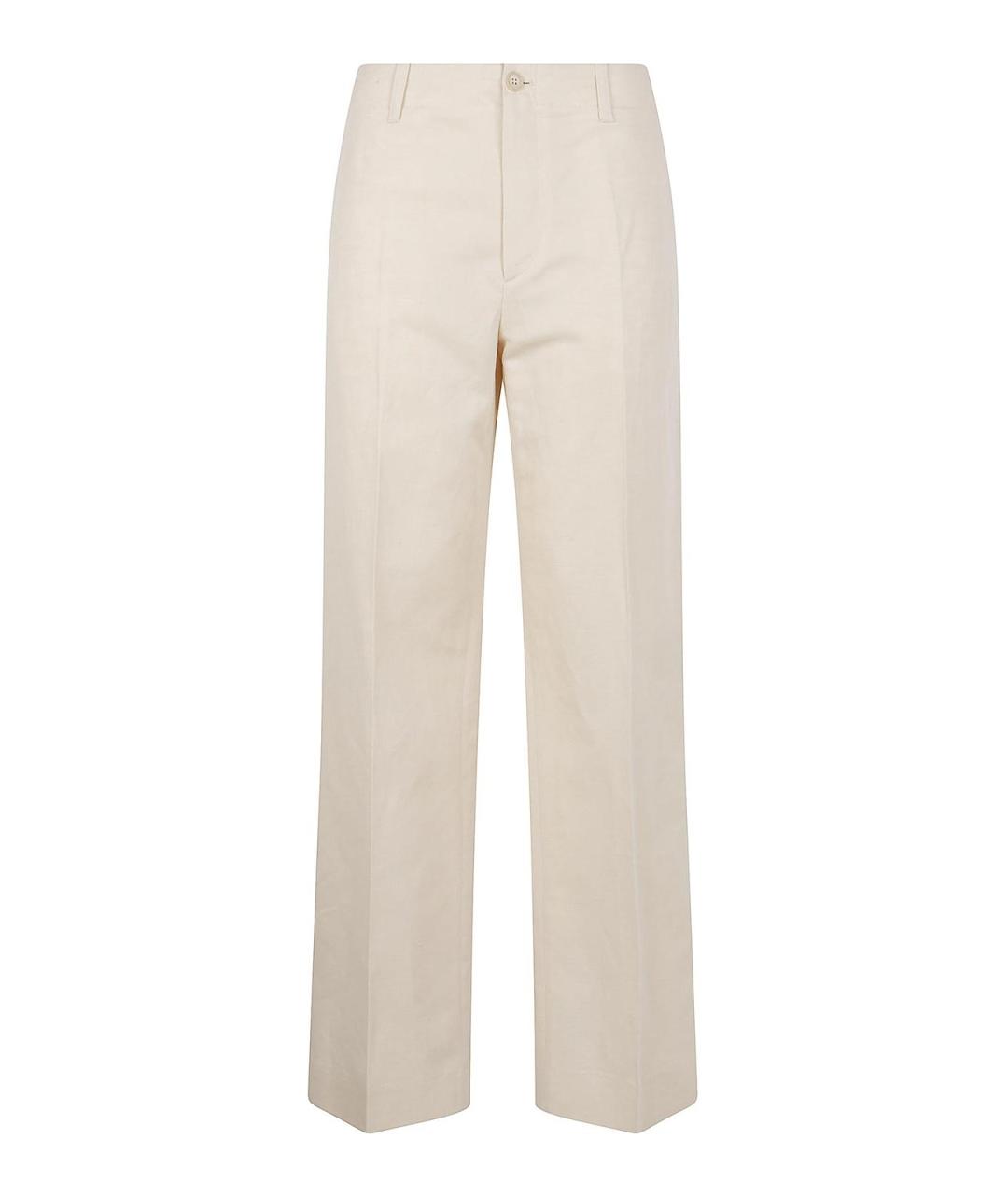 FILIPPA K Бежевые хлопковые прямые джинсы, фото 1