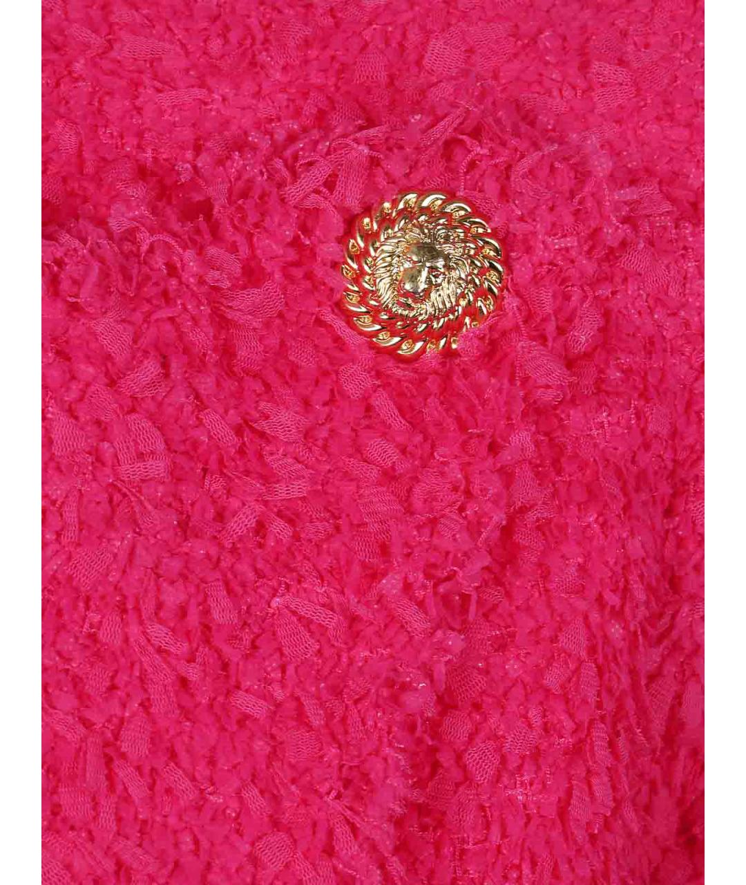 BALMAIN Розовый полиамидовый жакет/пиджак, фото 3