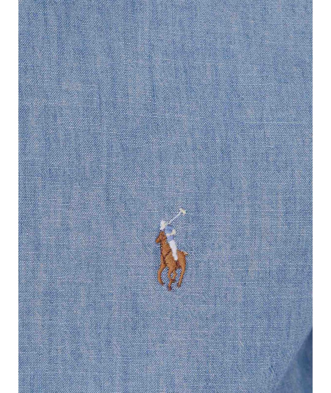 POLO RALPH LAUREN Синяя хлопковая кэжуал рубашка, фото 3