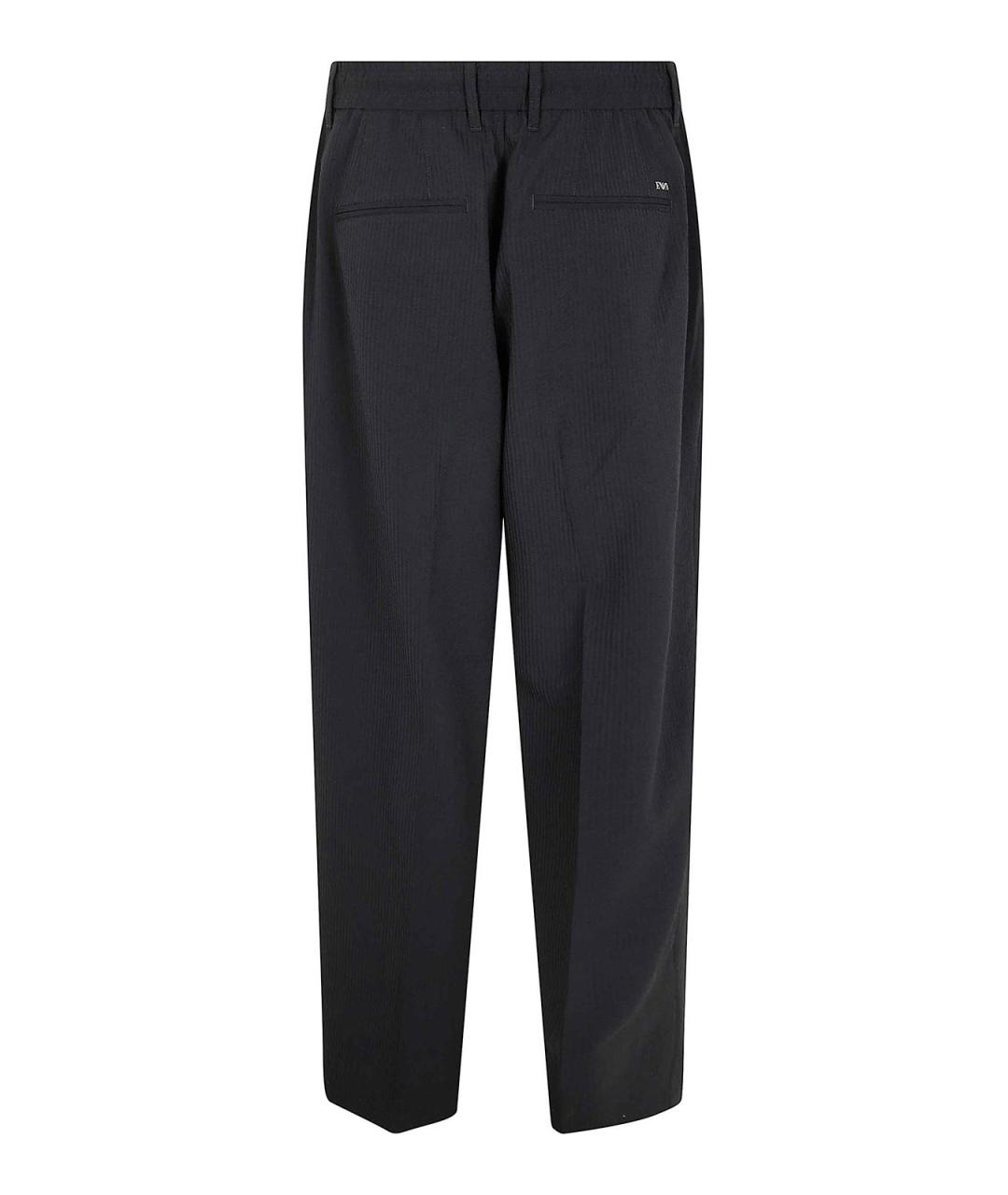 EMPORIO ARMANI Синие полиэстеровые классические брюки, фото 2