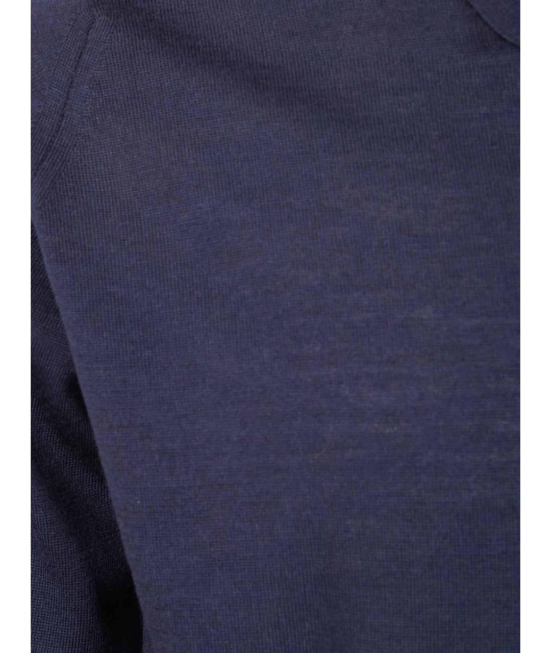 JOHN SMEDLEY Синяя шерстяная кэжуал рубашка, фото 3