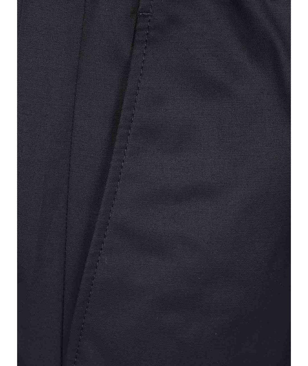 LANVIN Синие хлопковые повседневные брюки, фото 3