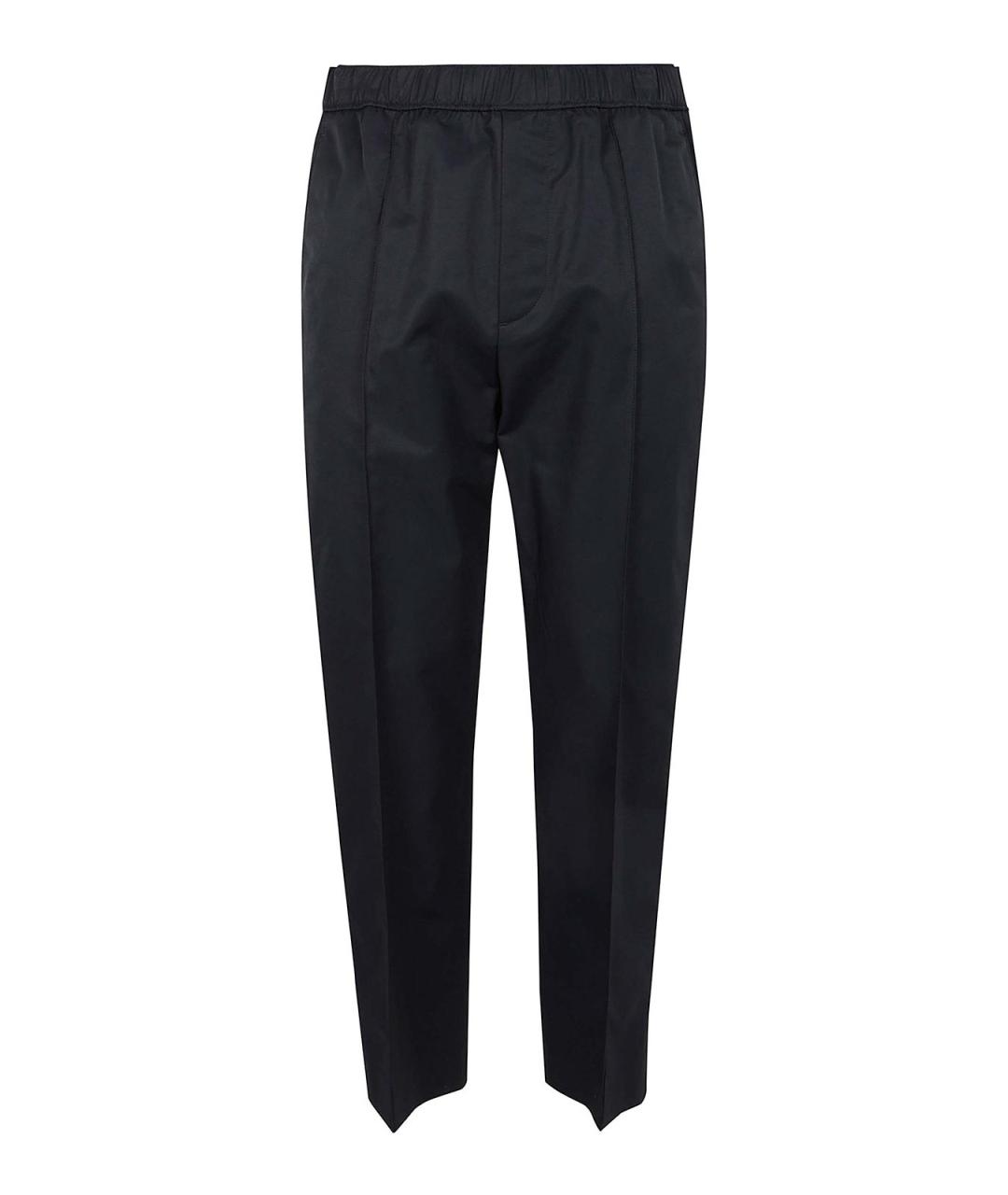 LANVIN Синие хлопковые повседневные брюки, фото 1