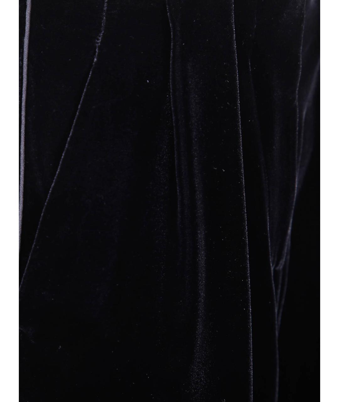 GIORGIO ARMANI Черные вискозные прямые брюки, фото 3
