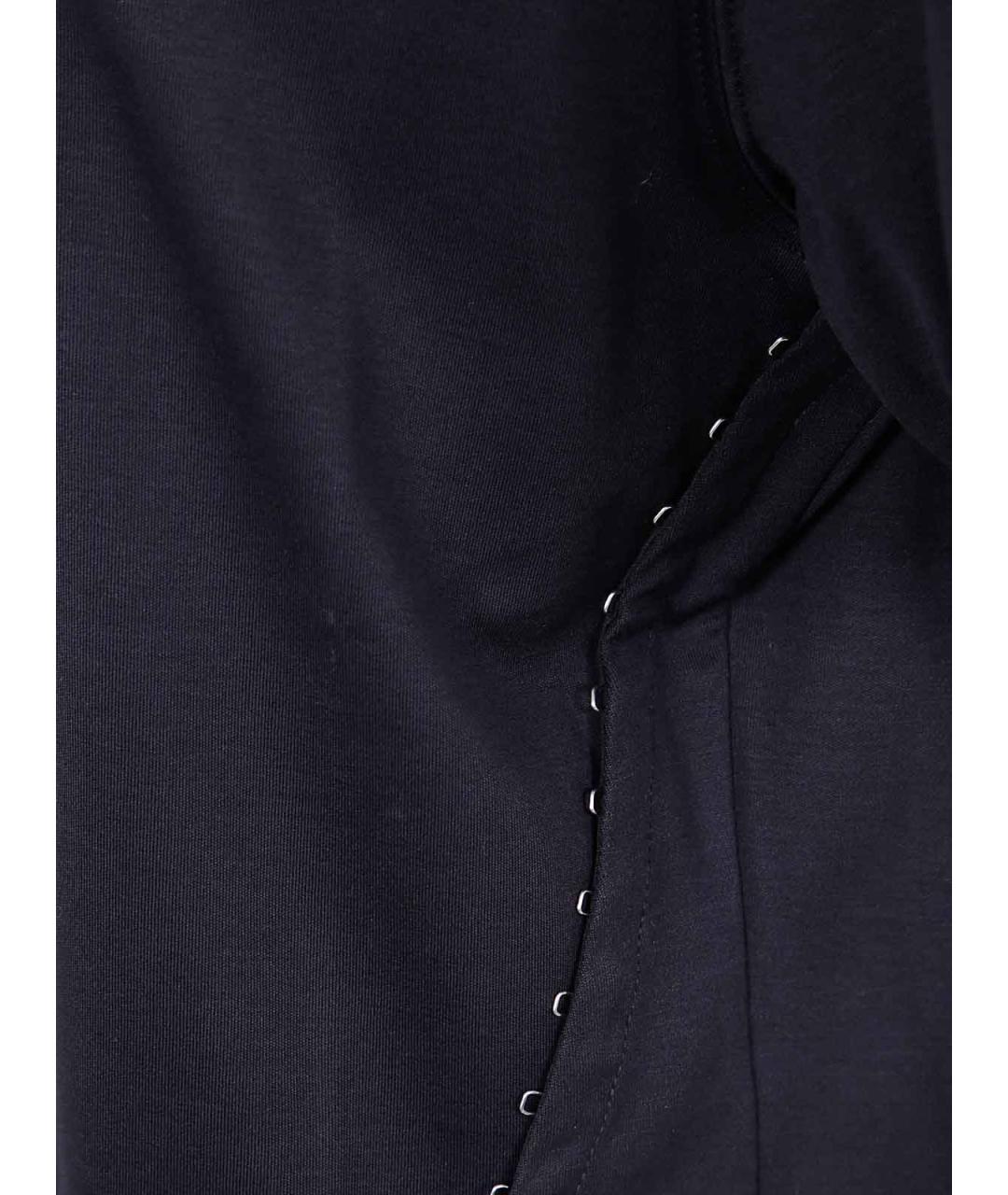 MUGLER Черная хлопковая футболка, фото 3