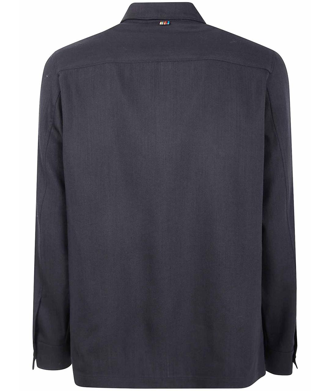 PAUL SMITH Черная шерстяная кэжуал рубашка, фото 2