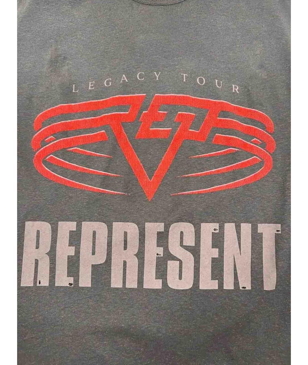 REPRESENT Черная хлопковая футболка, фото 4